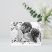 ラブカリフ結婚トの写真ありがとうB&W ID940 サンキューカード (スタンド正面)