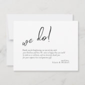 ラブカリフ結婚トの写真ありがとうB&W ID940 サンキューカード (裏面)