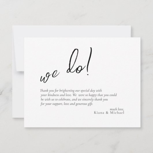 ラブカリフ結婚トの写真ありがとうB&W ID940 サンキューカード (裏面)