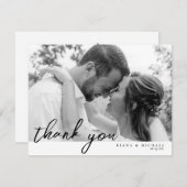 ラブカリフ結婚トの写真ありがとうB&W ID940 サンキューカード (正面/裏面)