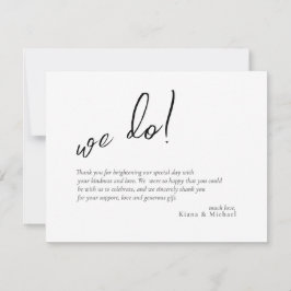 ラブカリフ結婚トの写真ありがとうB&W ID940 サンキューカード