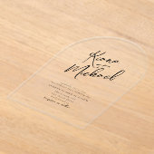 ラブカリフ結婚トのB&W Arch ID940 アクリル招待状 (レイダウン)