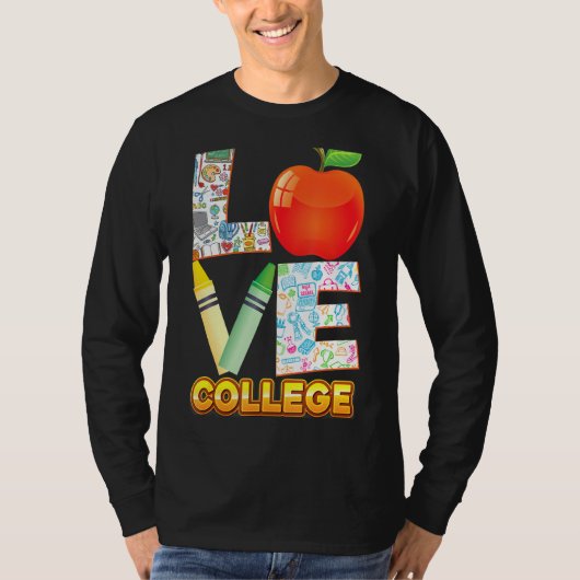 ラブカレッジキッド生徒達先生新学期I Tシャツ (正面)