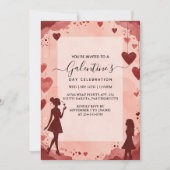 ラブカワイトウィッ10代のドガールガレンティンデーホリデイ 招待状 (正面)