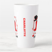 ラブカントリーライン踊りカパーソナライズされたウト カフェラテマグ (正面)