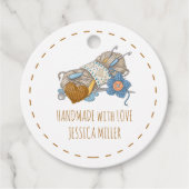 ラブカントリー糸クラフトホワイト手作り フェイバータグ (正面)