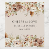 ラブカントリー素朴フローラの結婚応援 ワインラベル (シングルラベル)