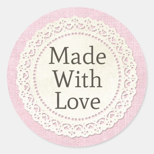 ラブカントリー素朴レースで作られる ラウンドシール (正面)