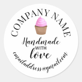 ラブカンパニーネームケーキ手作り ラウンドシール