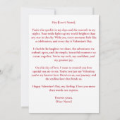 ラブカーシンプルドにバレンタインの写真を挿入 サンキューカード (裏面)