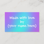 ラブカードで作パーソナライズされたる 名刺 (正面)