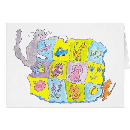 ラブカードのキルト (正面横)