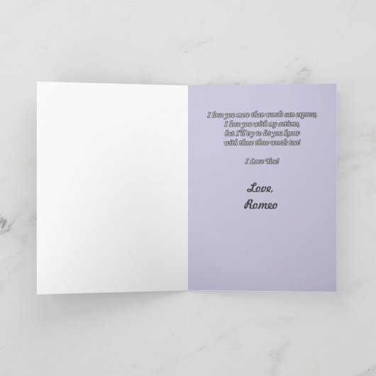 ラブカードの行為 シーズンカード (内部)