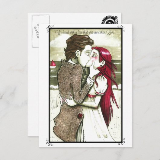 ラブカードエドガーアランポー引用文 ポストカード (正面/裏面)