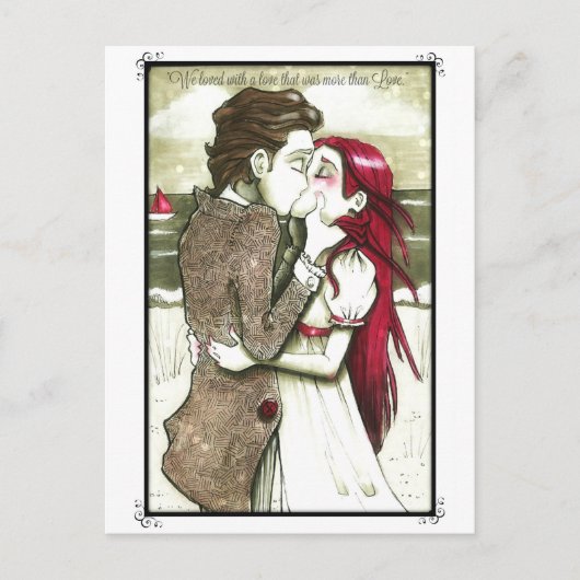 ラブカードエドガーアランポー引用文 ポストカード (正面)