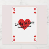 ラブカード遊カップルがシャワーを浴びる幸運 スパークリングワインラベル (シングルラベル)