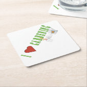 ラブガーデニング スクエアペーパーコースター (アングル)