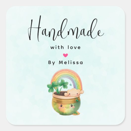 ラブガーデンプランター(レインボー付)手作り スクエアシール (正面)