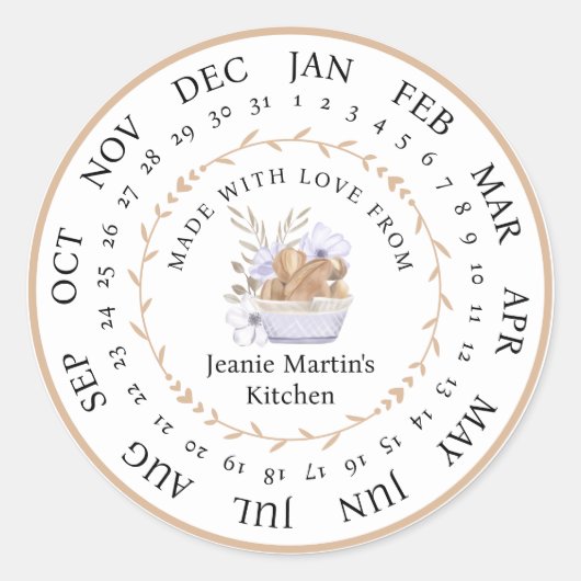 ラブキッチンフードシールでカスタマイズ可能 ラウンドシール (正面)