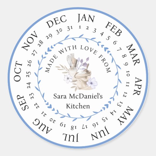 ラブキッチンフードシールでカスタマイズ可能 ラウンドシール (正面)