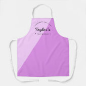 ラブキッチン付き紫色の手作パーソナライズされたり エプロン (正面)