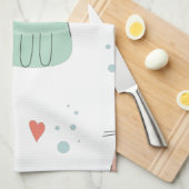 ラブキャッツデザイン キッチンタオル (四つ折り)