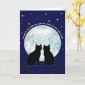 ラブキャッツバレンタインのグリーティングカード カード (黄色い花)