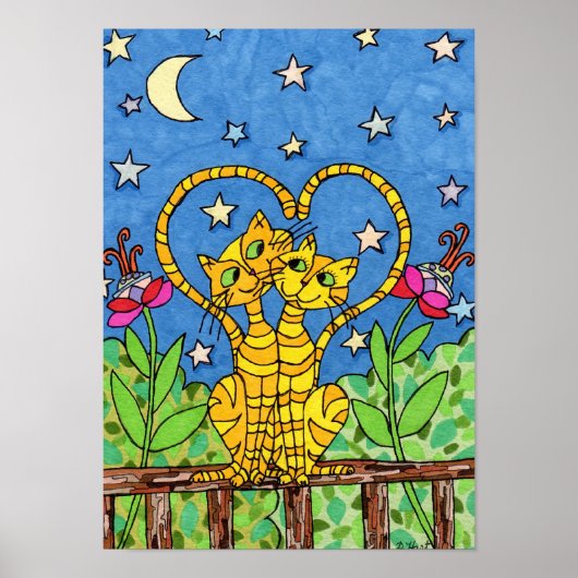 ラブキャッツフォークアート ポスター (正面)
