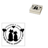 ラブキャッツラバースタンプ差出人住所 ラバースタンプ (押印)