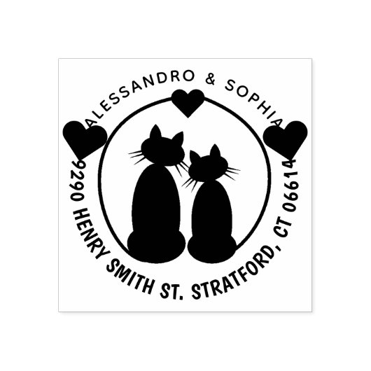 ラブキャッツラバースタンプ差出人住所 ラバースタンプ (インプリント)