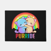 ラブキャッツレインボー ドアマット (正面)