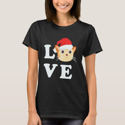 ラブキャッツ クリスマス パジャマ Xmas Tシャツ (正面)