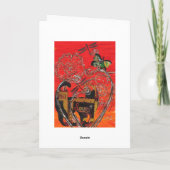 ラブキャットと蝶のグリーティングカード カード (裏面)