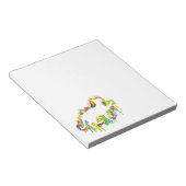 ラブキャットカラフルの絵画スプラッシュ ノートパッド (アングル)