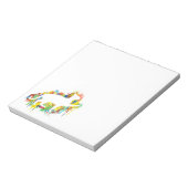 ラブキャットカラフルの絵画スプラッシュ ノートパッド (回転)