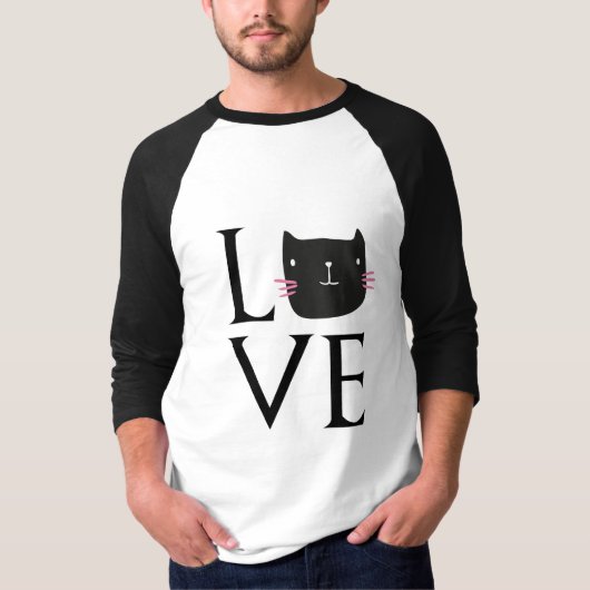 ラブキャットコーヒーカップ Tシャツ (正面)