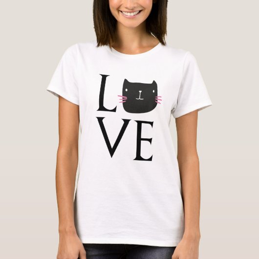 ラブキャットコーヒーカップ Tシャツ (正面)
