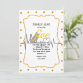 ラブキャット心臓図 – 背景色を選択 招待状 (スタンド正面)