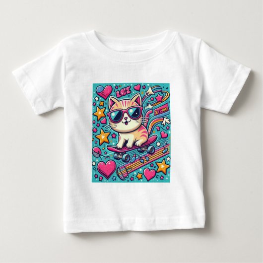 ラブキャット ベビーTシャツ (正面)