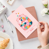 ラブキャンディハートメッセージメイソンジャールバレンタイン シーズンカード