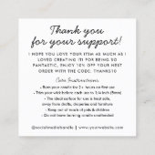 ラブキャンドルで手作り感謝していのバジェット気にド スクエア名刺 (裏面)