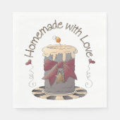 ラブキャンドル付き自家製 スタンダードランチョンナプキン (正面)