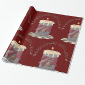 ラブキャンドル付き自家製 ラッピングペーパー (アンロールド)