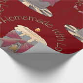 ラブキャンドル付き自家製 ラッピングペーパー