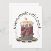 ラブキャンドル付き自家製 招待状 (正面/裏面)