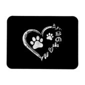 ラブキャンピングドッグポープリントハートビーチサンダルコーヒー マグネット (横)