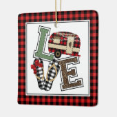 ラブキャンピングモダンクリスマスキャンパービーチサンダル セラミックオーナメント (左)