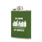 ラブキャンプ、ヘイトキャンプ フラスク (左)
