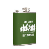 ラブキャンプ、ヘイトキャンプ フラスク (右)