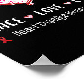 ラブキュアハート病認識度メンズウィメンズキッズC ポスター (角)